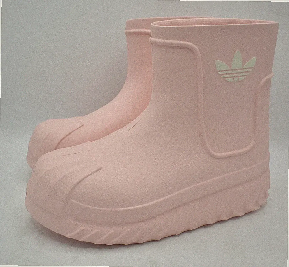 Adidas Women Size 10.5 Adifom Superstar Light Pink Rain Snow Garden Slip On Boot